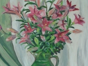 Vaso di fiori fucsia